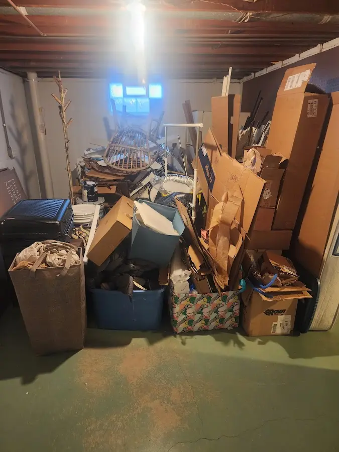 Roll-off dumpster container at job site for Yard Waste Dumpster Rental in Oxford